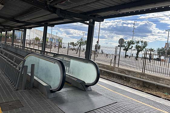 de Badalona à Barcelone en train