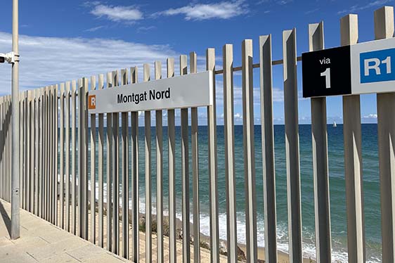 de Montgat à Barcelone en train