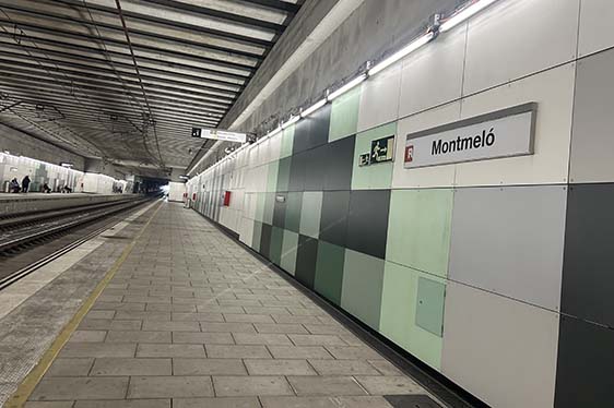 de Montmelo à Barcelone en train